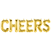 PartyCorp Cheers Foil Balloon Banner, Decoration Set for Birthday, Anniversary, Baby, Bridal Shower, DIY Pack of 6